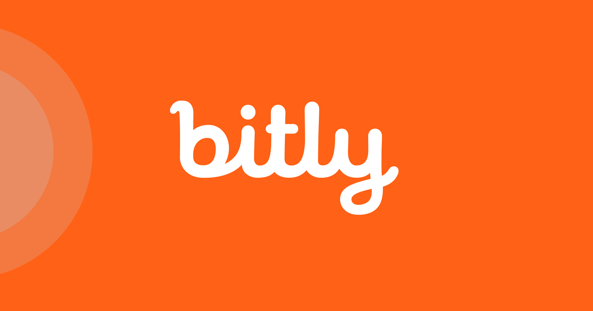 White Bitly Logo over orange background