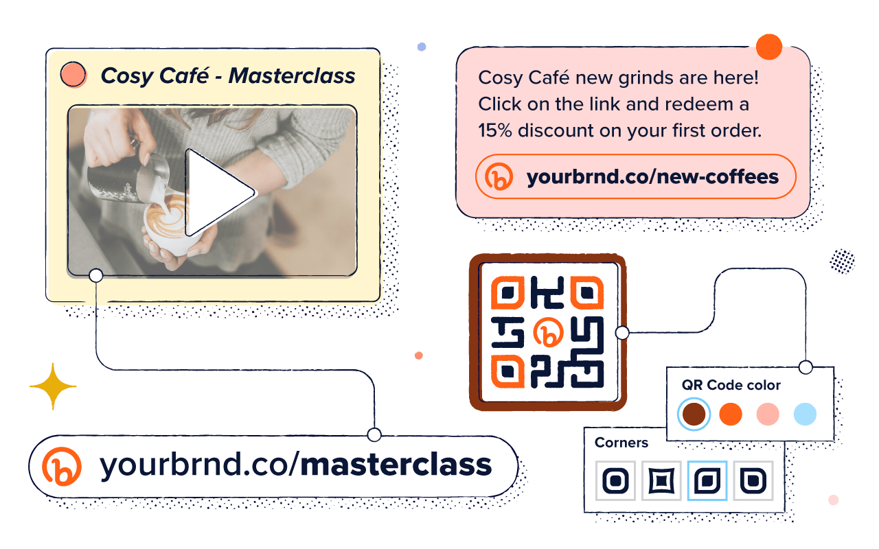 Illustration with QR Codes and short links