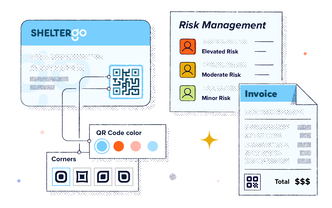 Sample uses for QR codes in risk management situations