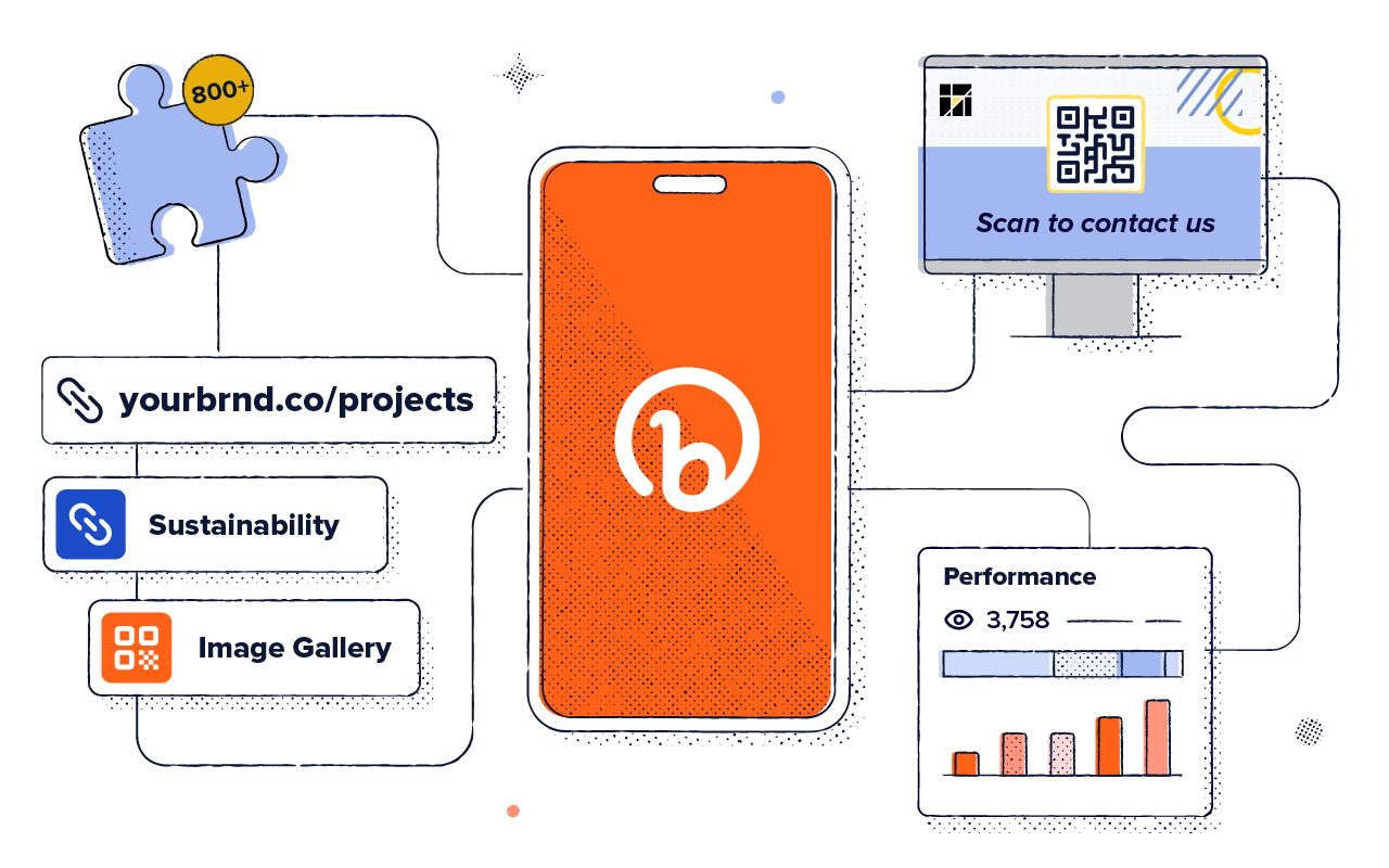 Illustration representing the Bitly Connection Platform and its uses.