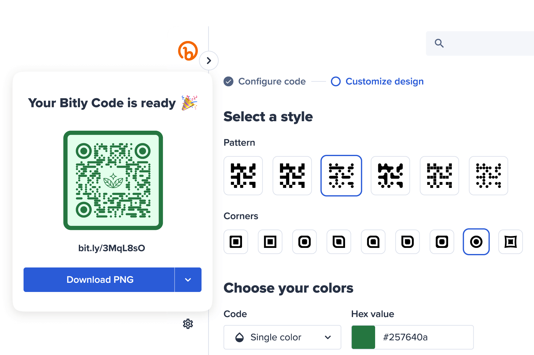 Bitly QR Code customizations