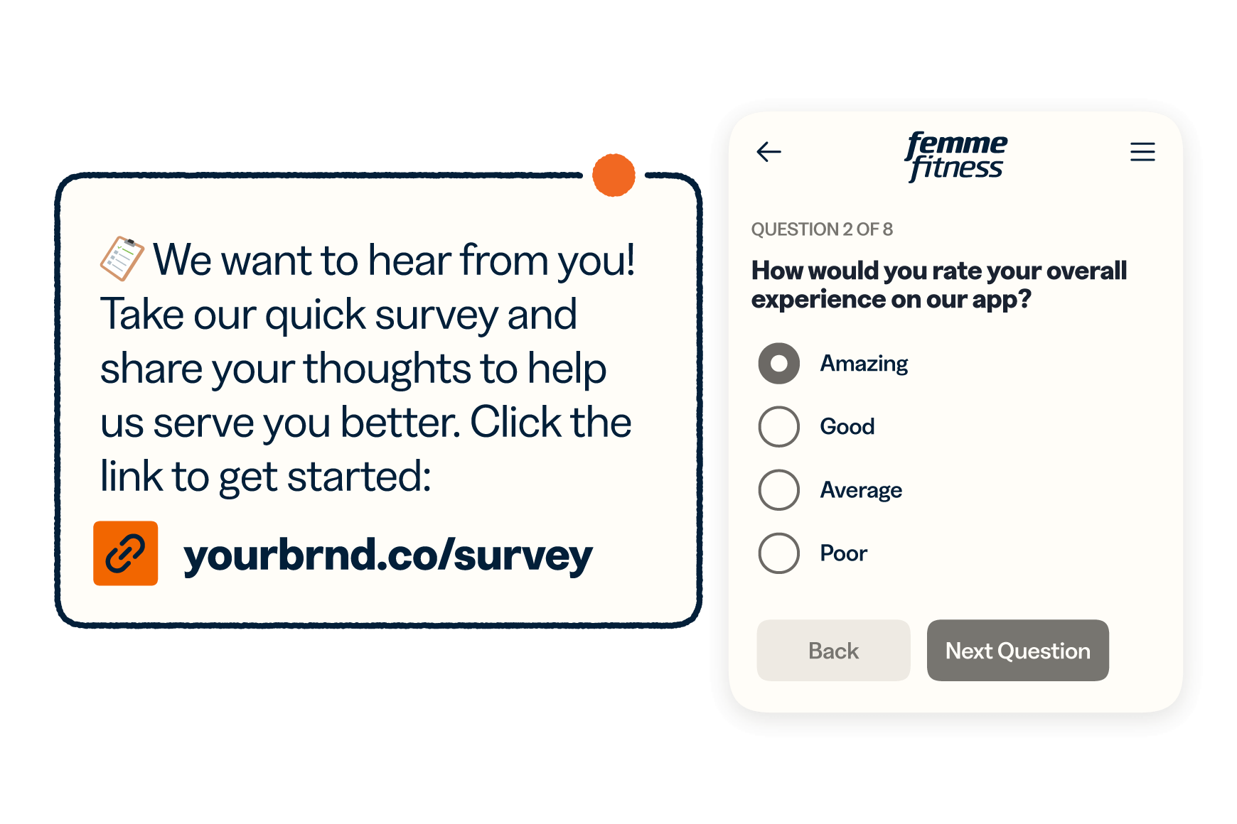 Bitly short link to customer satisfaction survey