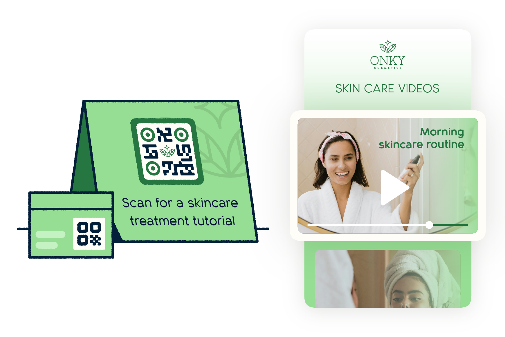 QR Code for skincare treatment tutorial