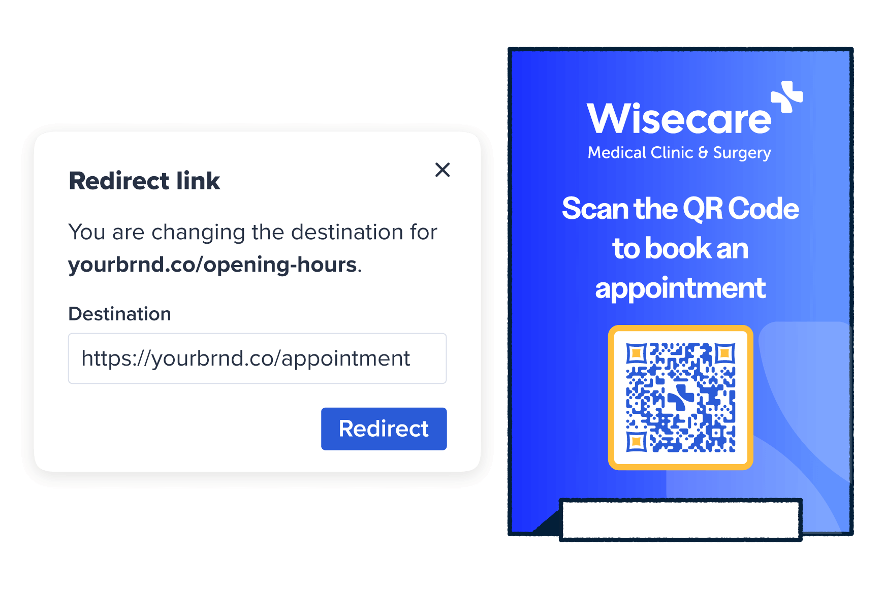 Redirect link to make a medical appointment