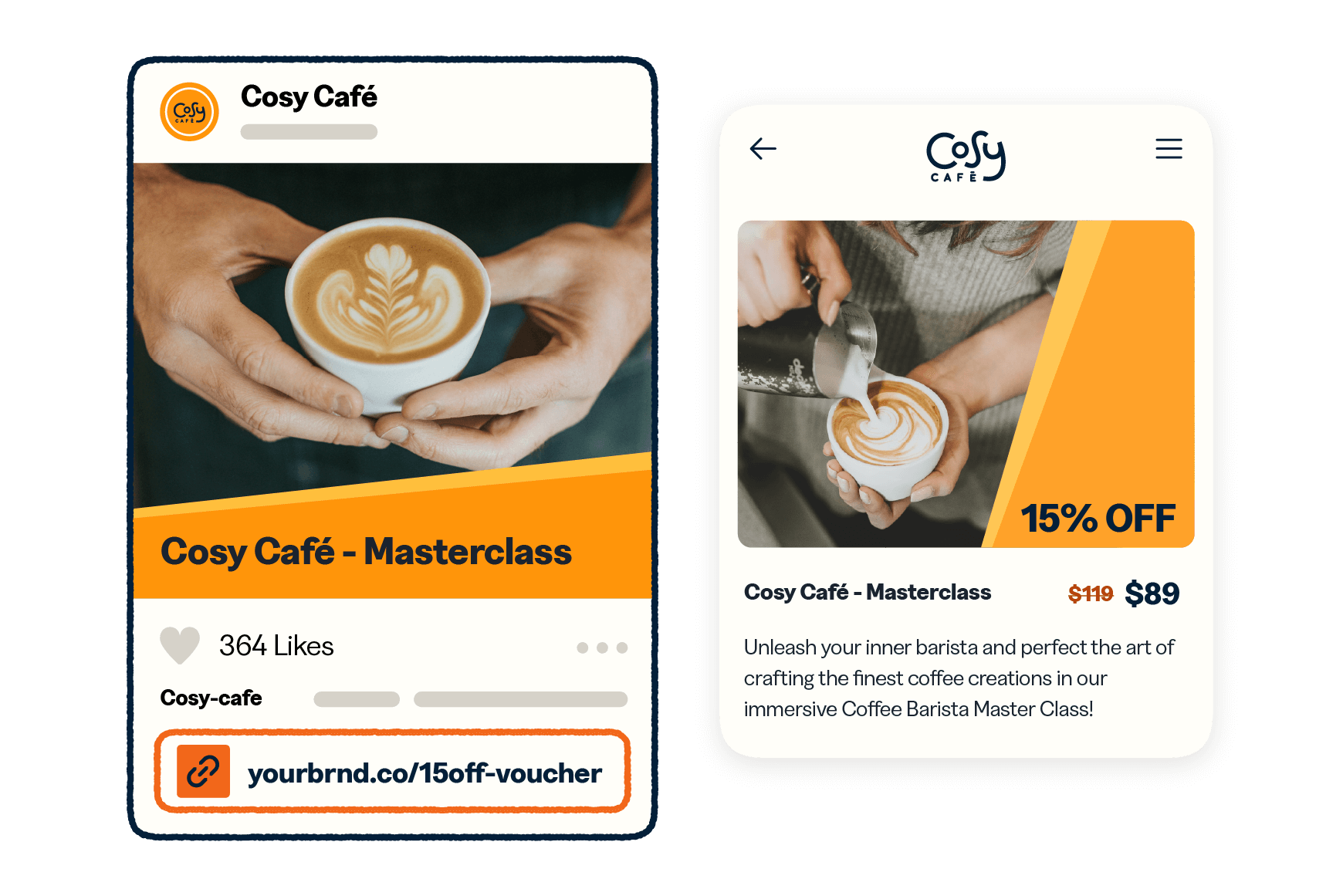 Digital ad for Cosy Cafe Masterclass