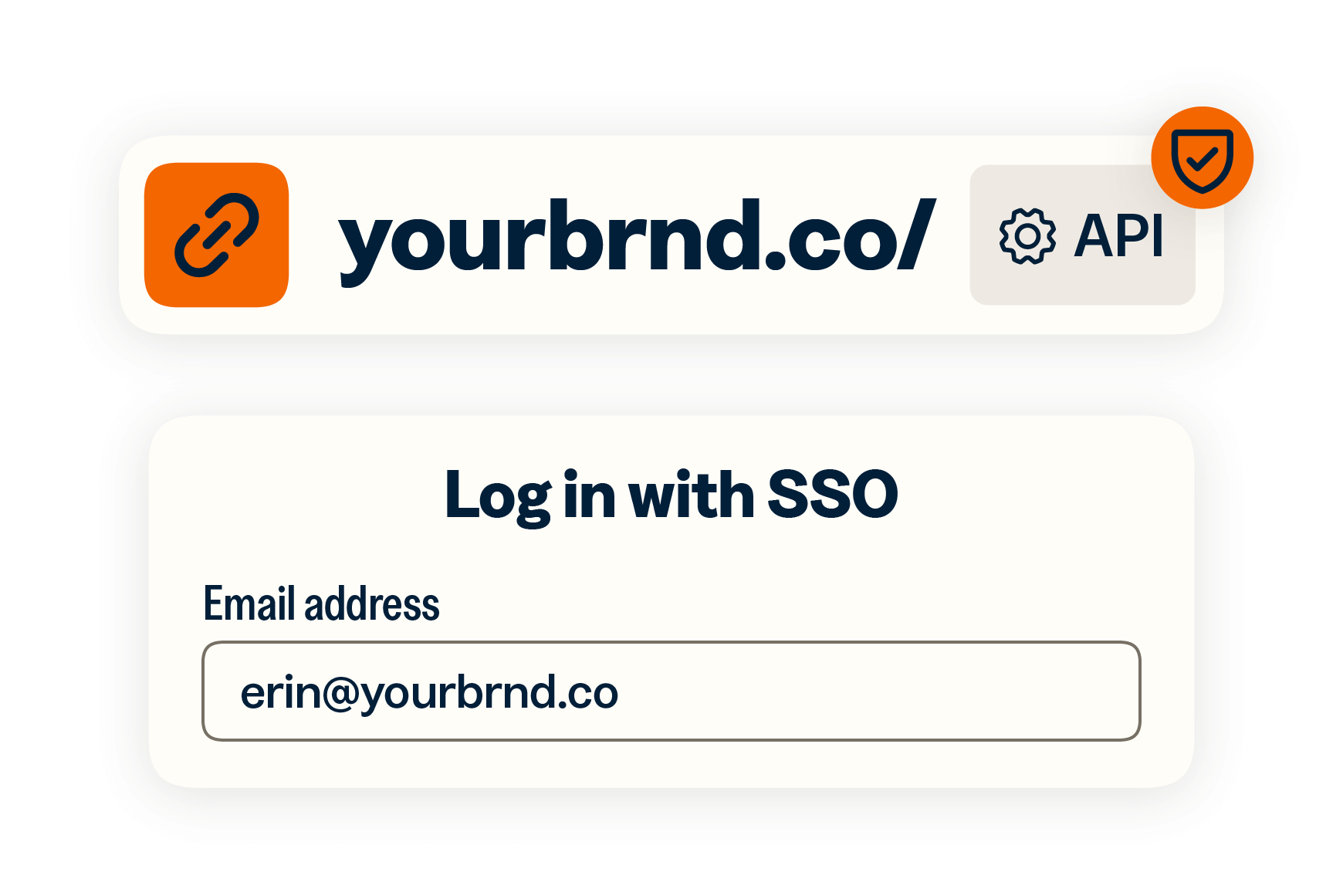 Short link with SSO login screen