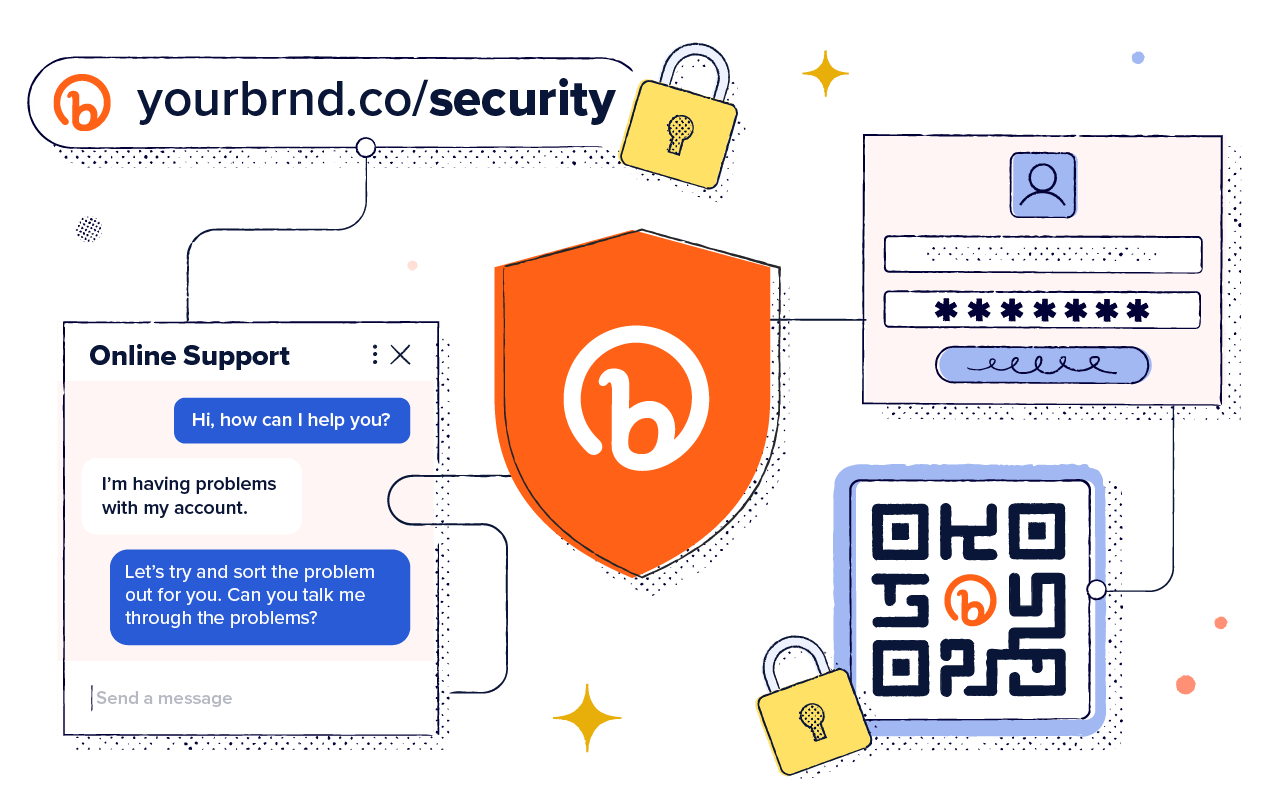 Connection platform illustration showing secure shortlinkss.