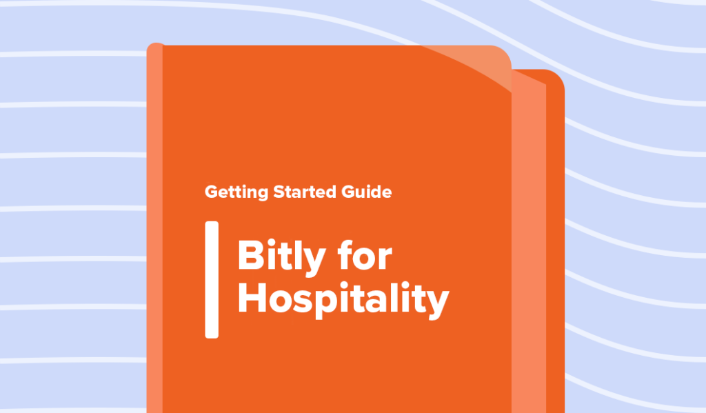 Image of a book cover with Bitly for Hospitality written on the front.