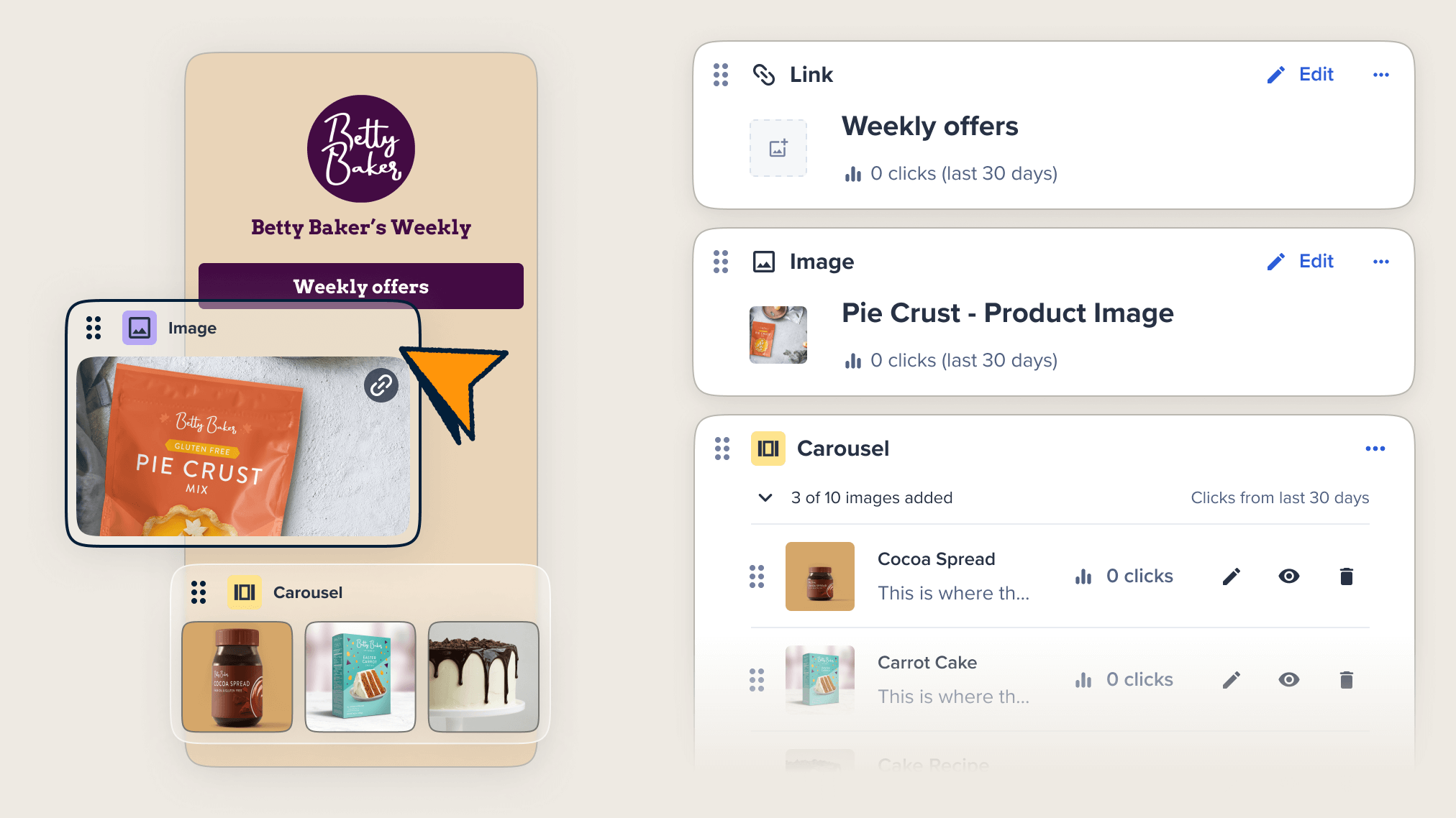 Example customization options for your pages
